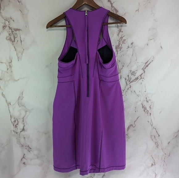 Title Nine Dress Women 10 Medium Purple Tank Trouble Bra Nimblene Racerback - Picture 5 of 12